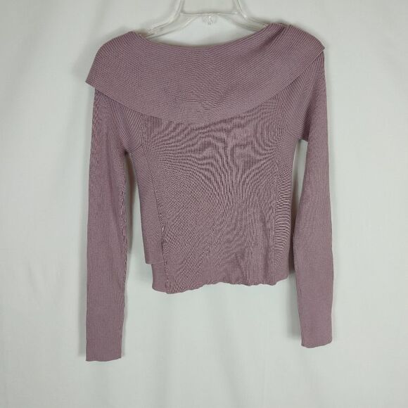 Crop Soft Surroundings Purple Sweater Size Small F - Picture 7 of 8